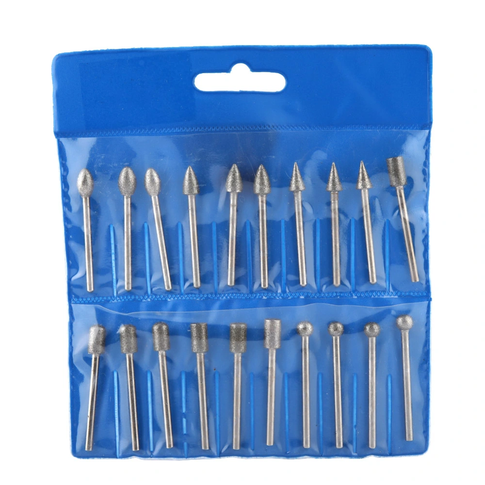 20pcs/set Corundum Diamond Grinding Polishing Drill Bit Buffing Wheel for Rotary Tool