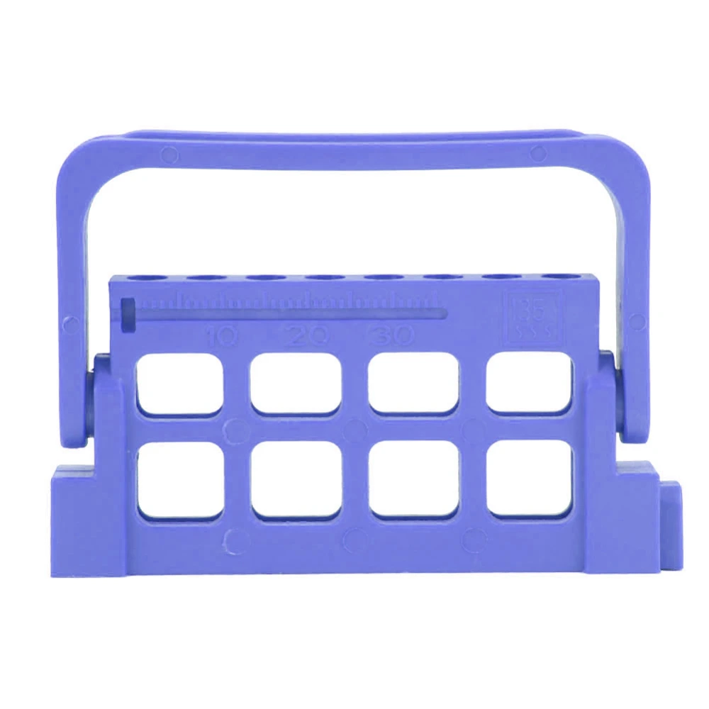 8 Holes Dental Autoclavable Dispenser Endodontic File Drill Stand Holder(blue)