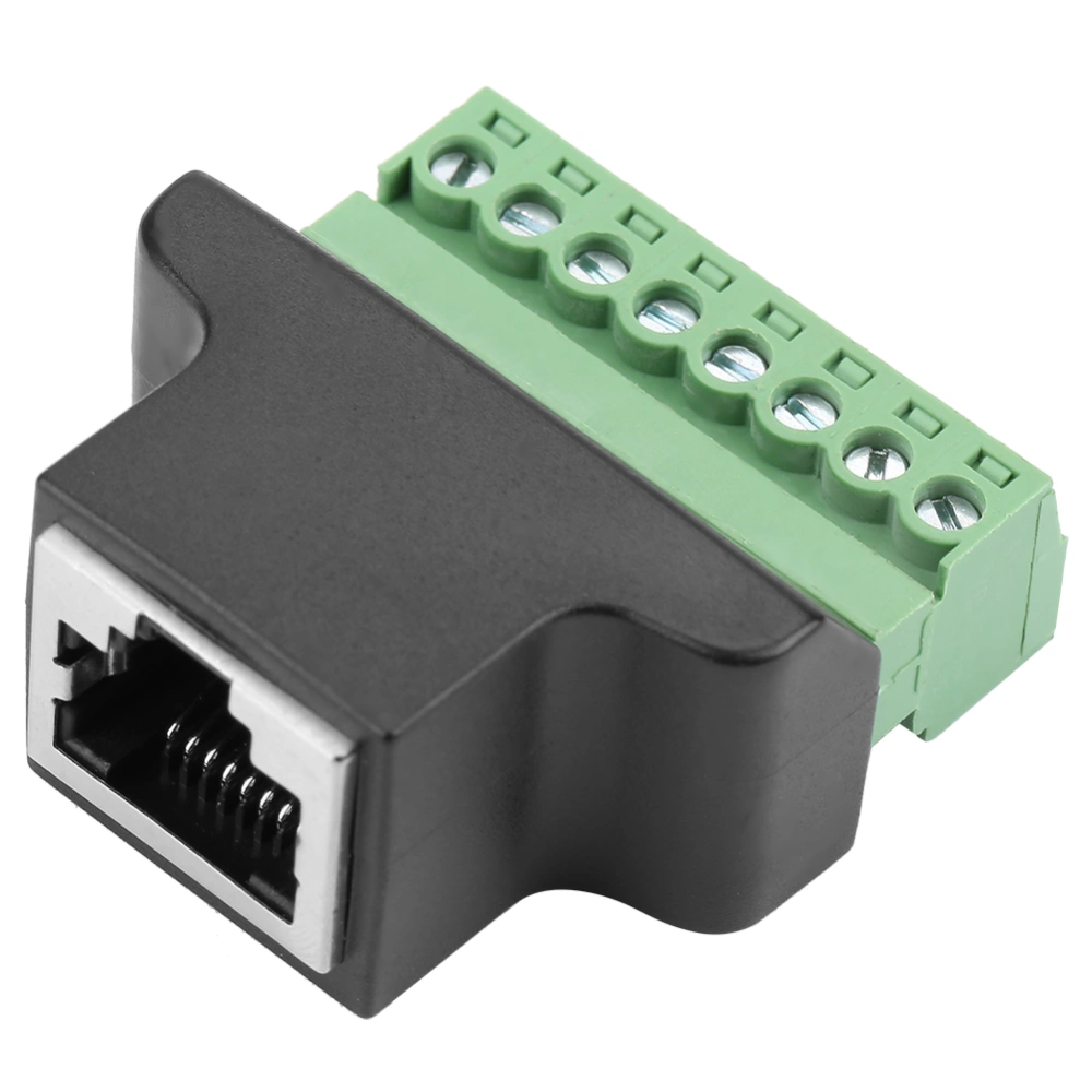 Ethernet RJ45 Female To Screw Terminal 8 Pin CCTV Digital DVR Adapter Connector