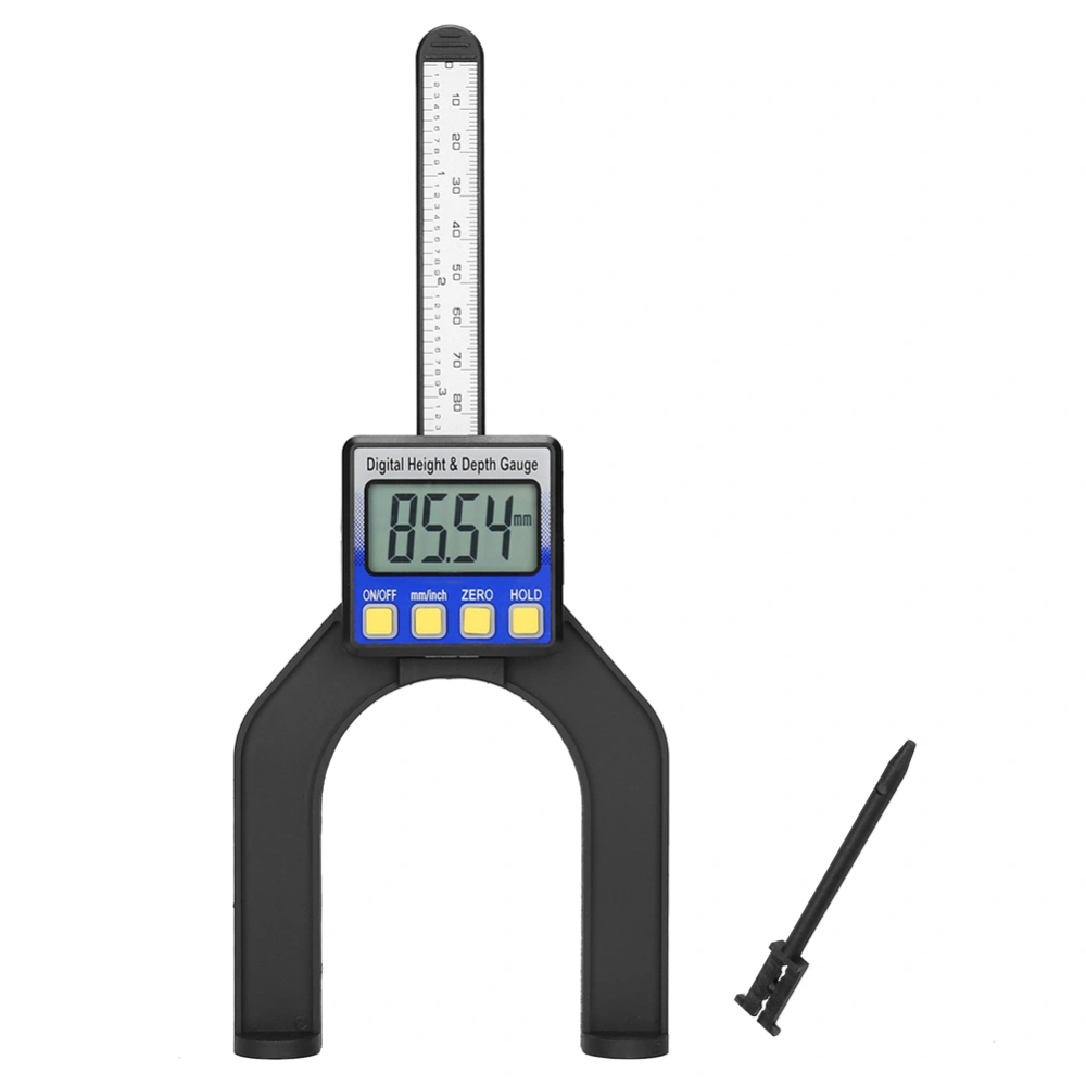 0-80mm Digital Precision Height Aperture Depth Gauge Ruler with Magnetic Feet Base