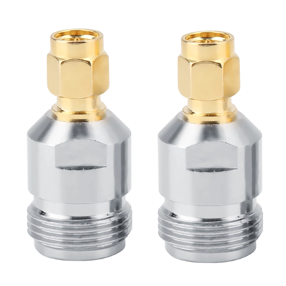 2pcs Type N Female to SMA Male RF Connector Coaxial Adapter Test Converter