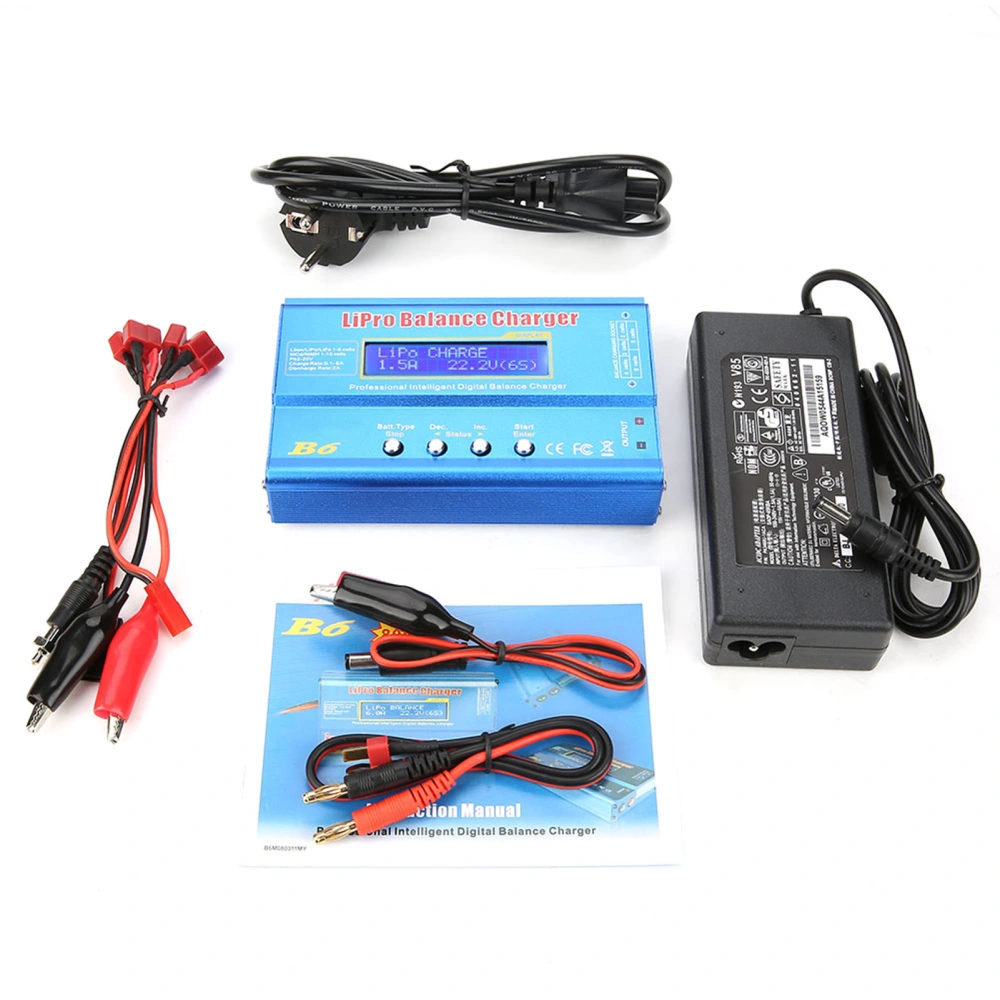 B6 80W Digital LCD Balance Charger Discharger for LLiPo NiMH RC Battery