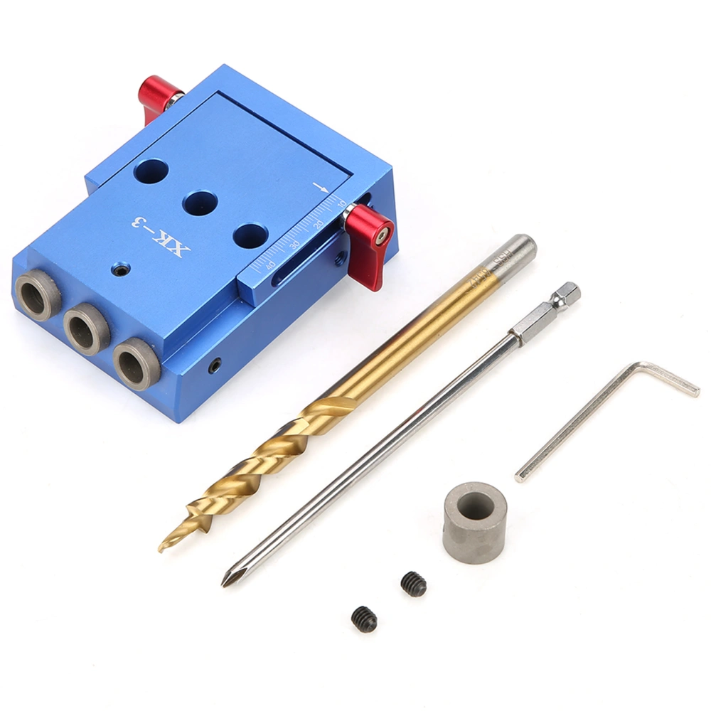 Pocket Hole Drilling Kit Woodworking Oblique Drill Guide Set Positioner Locator Tool