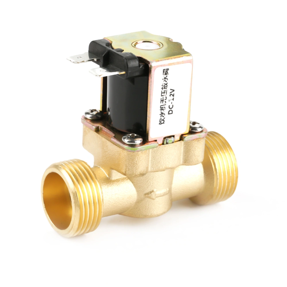 12V G3/4 Brass N/C Normally Closed Electric Solenoid Valve 2 Way No Pressure Regulating Valve