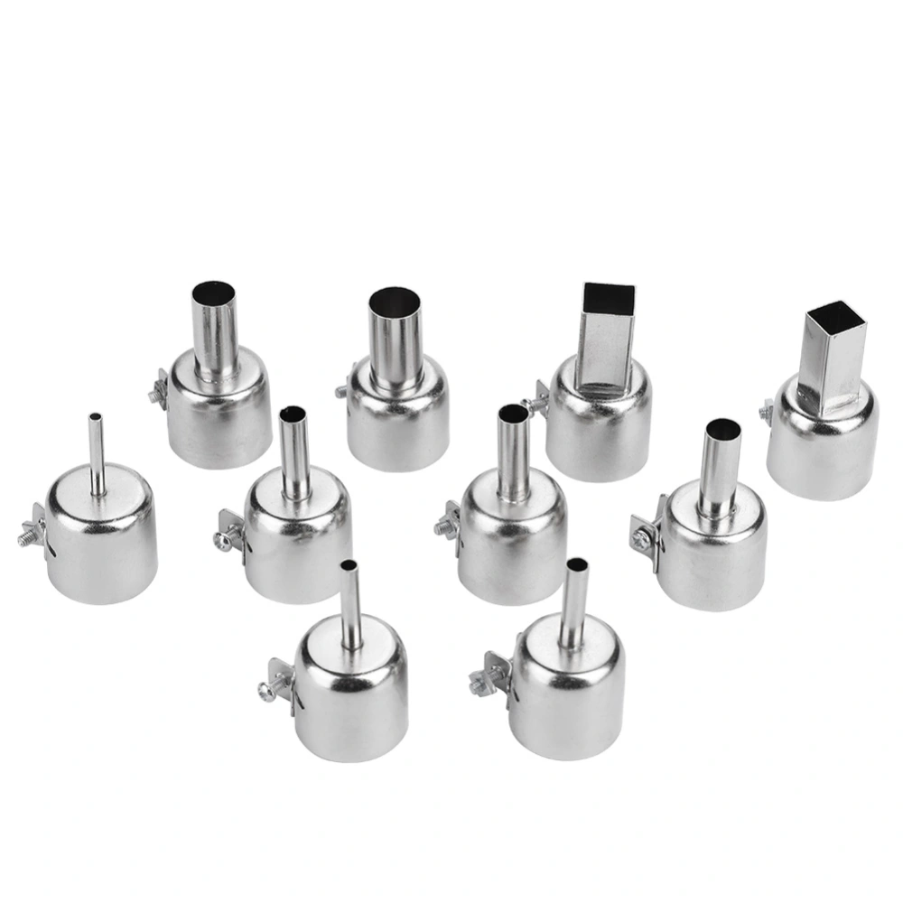 10Pcs Heat Gun Nozzle for 850 Hot Air Soldering Station Round & Square Nozzle