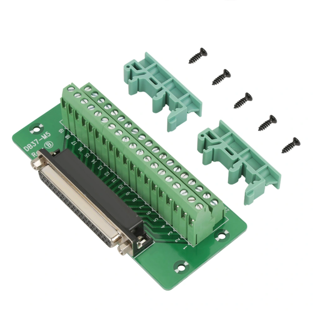 DB37 DIN Rail Mount Interface Module Connector Terminal Breakout Board(Female head)