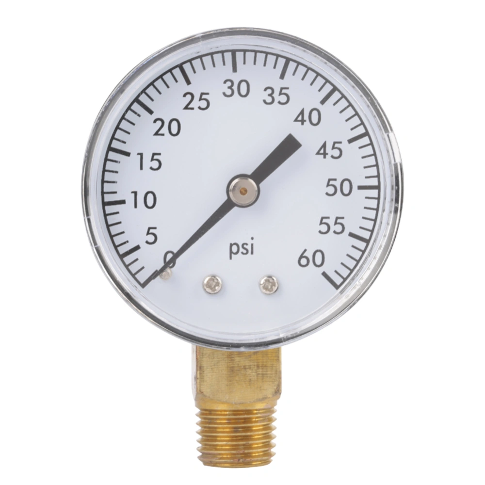 0-60psi Pressure Gauge Manometer for Water Air Oil Dial Instrument Base Entry NPT 1/4"