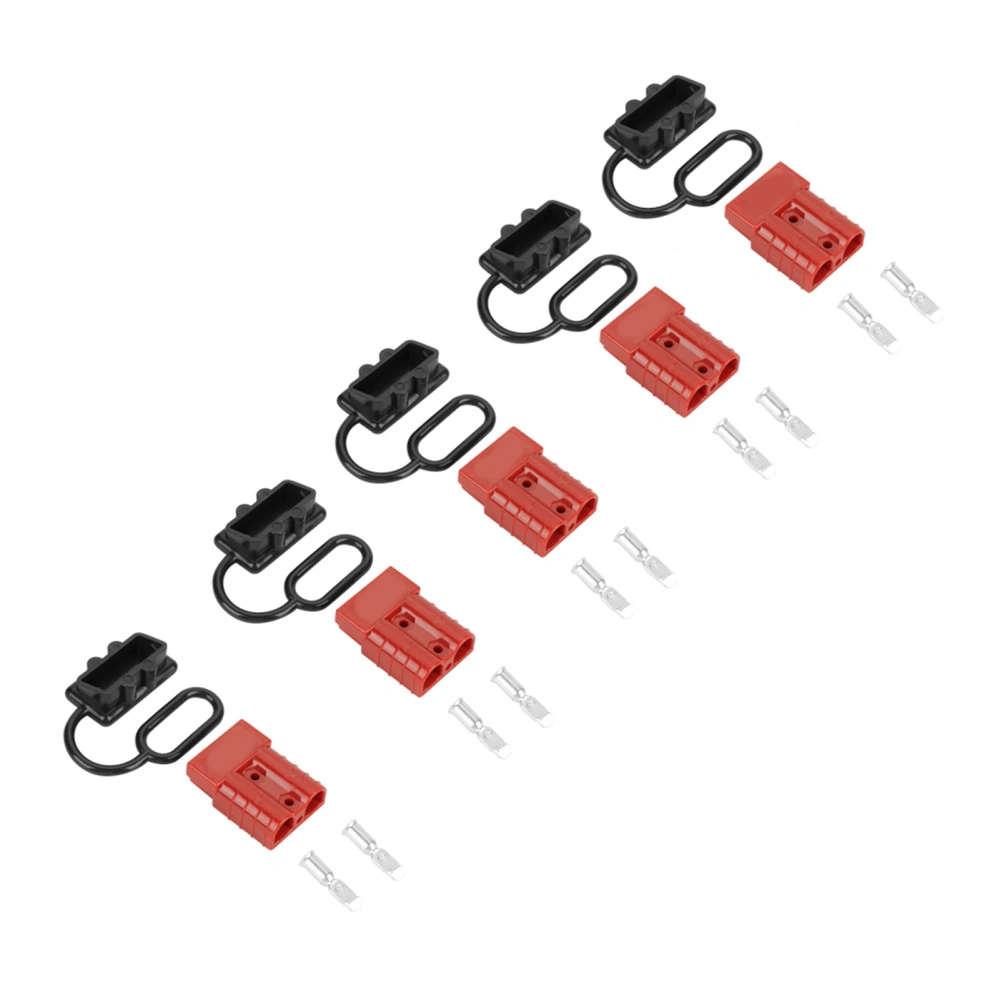 5pcs 50A Double Pole Storage Battery Quick Plug Connector with 10 Pcs Terminals