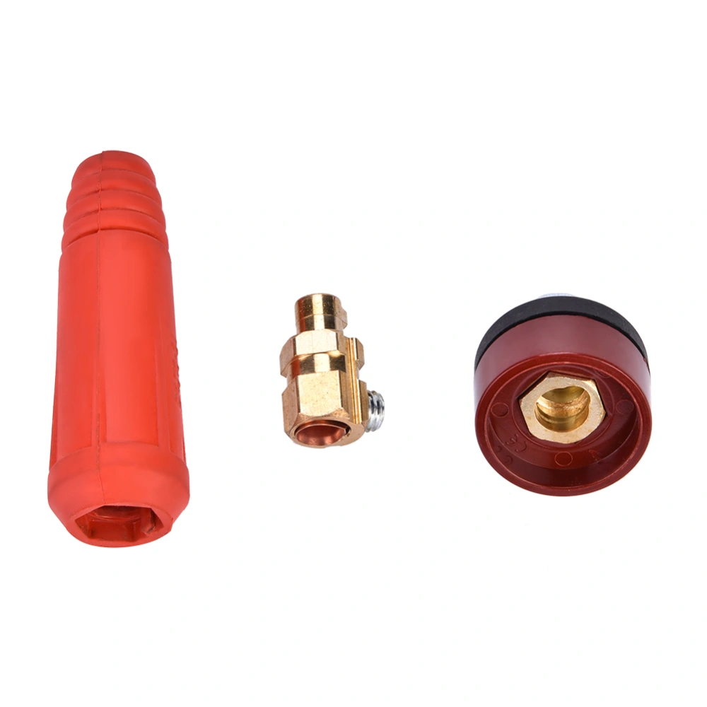 1Pcs DKJ10-25 Red European Style Welding Cable Rapid Connector Quick Fitting Adapter