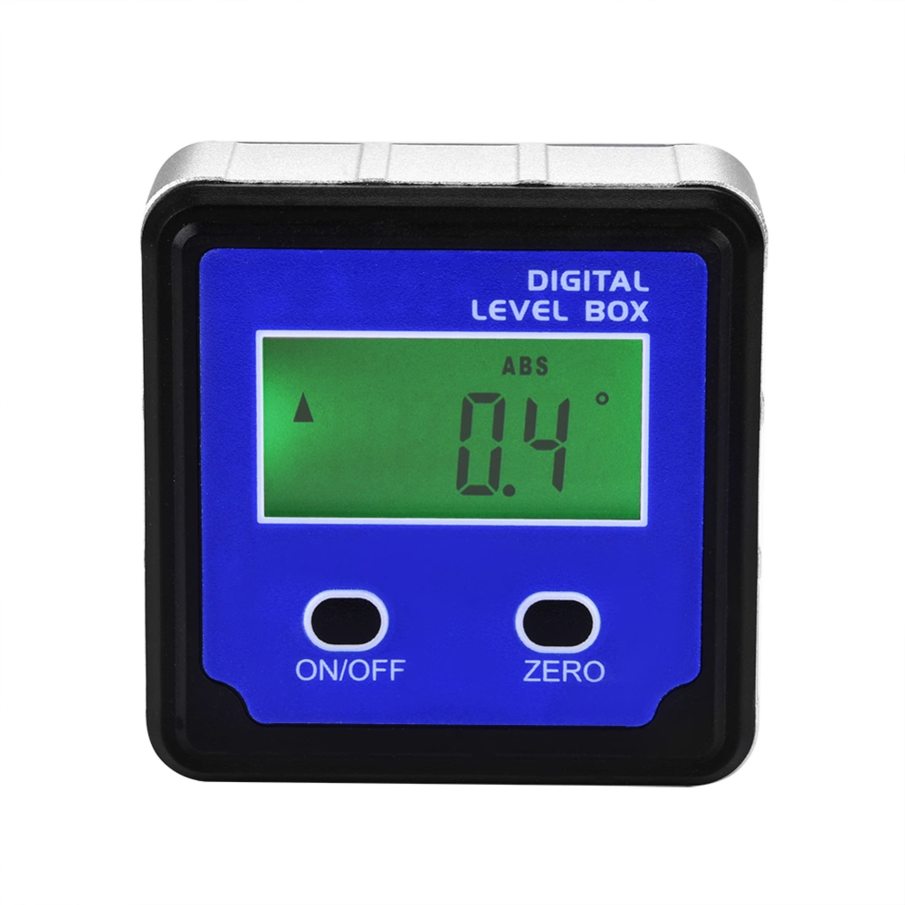 1pc 4*90° Digital Protractor Inclinometer Level Bevel Box Angle Finder with Magnet Base (Blue)