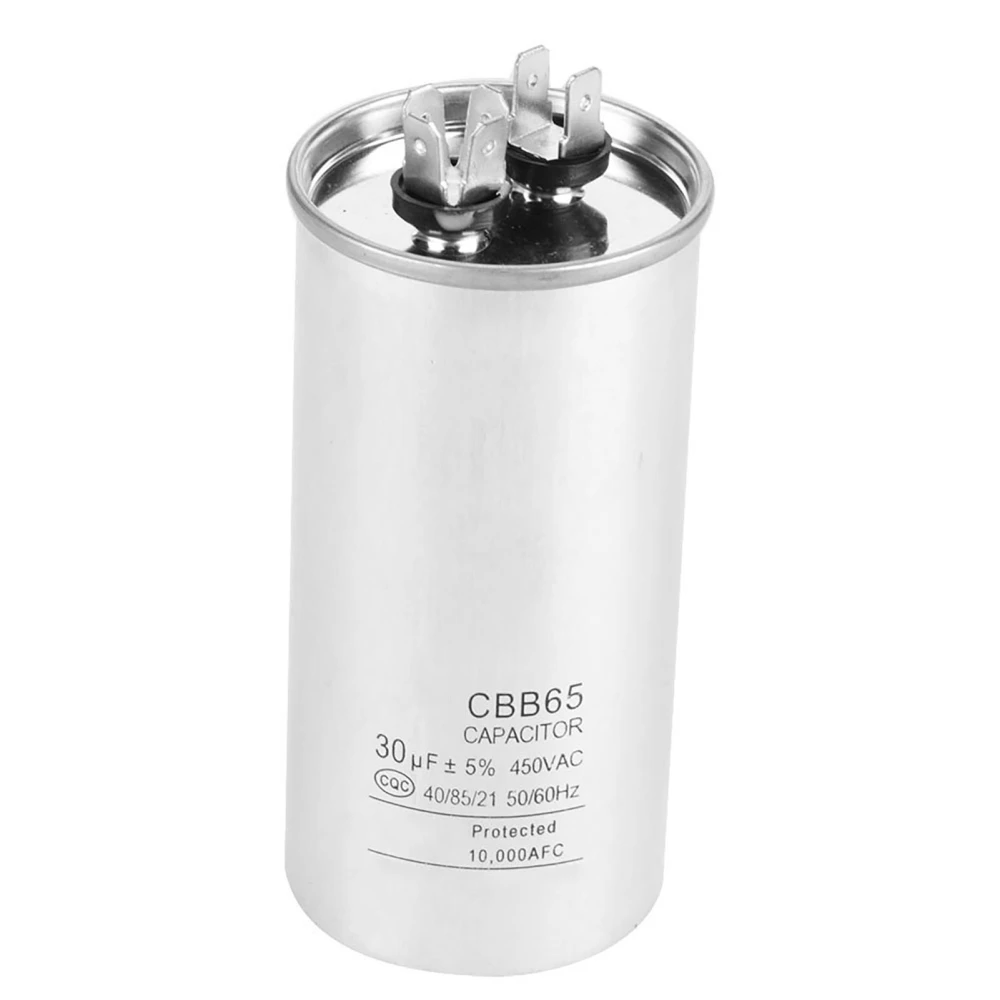 CBB65A‑1 30uF AC 450V Cylindrical Motor Capacitor for Air Conditioner Motors Refrigerator