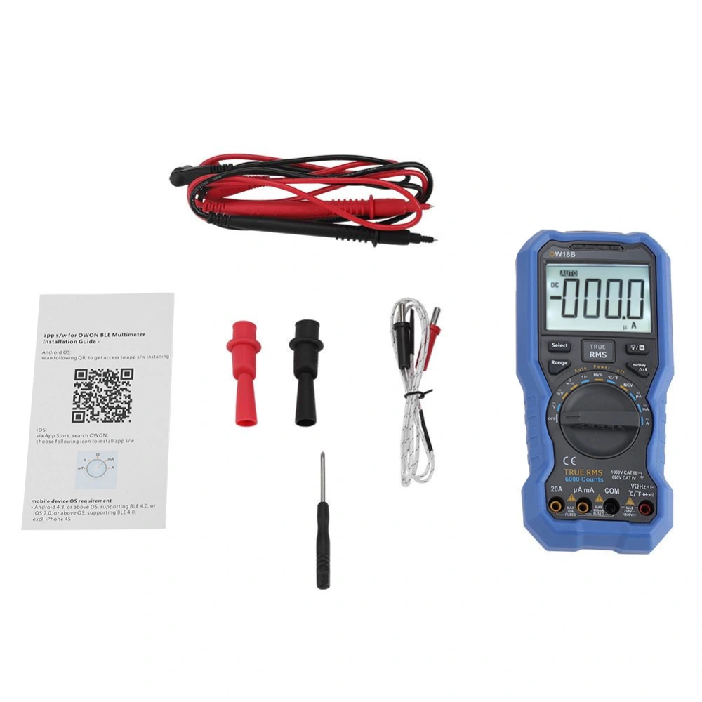 1 set OW18B Bluetooth Digital Multimeter Data Logger Thermometer Kit