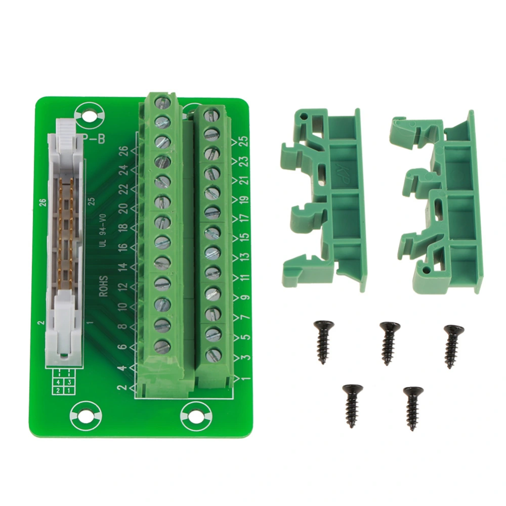 IDC26P DIN Rail 26Pin 5mm Mount Interface Module Male Connector Breakout Board