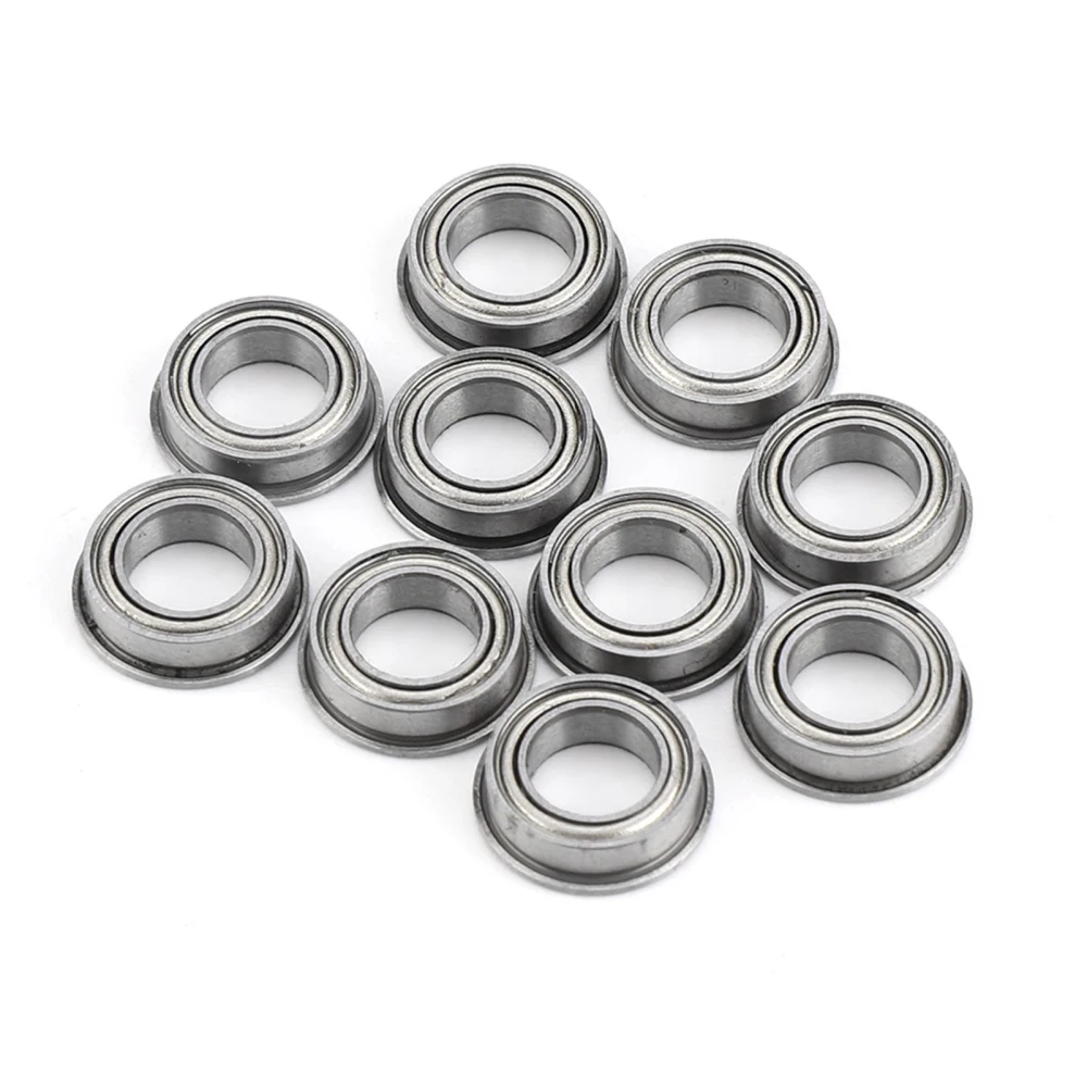 10Pcs MF106ZZ Stainless Steel Mini Metal Shielded Flanged Ball Bearings 6x10x3mm