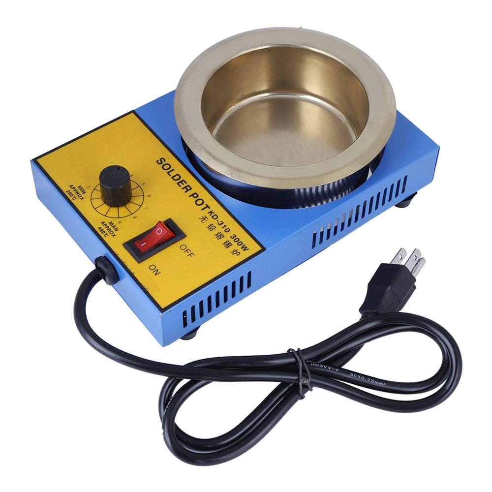 300W 100mm Lead free Solder Pot Soldering Desoldering Bath Titanium Plate