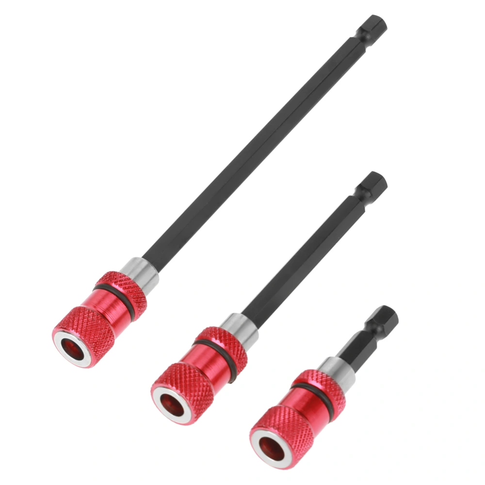 3Pcs1/4" Hex Shank Quick Release Magnetic Drill Bit Holder Screwdriver Extension 60/100/150mm