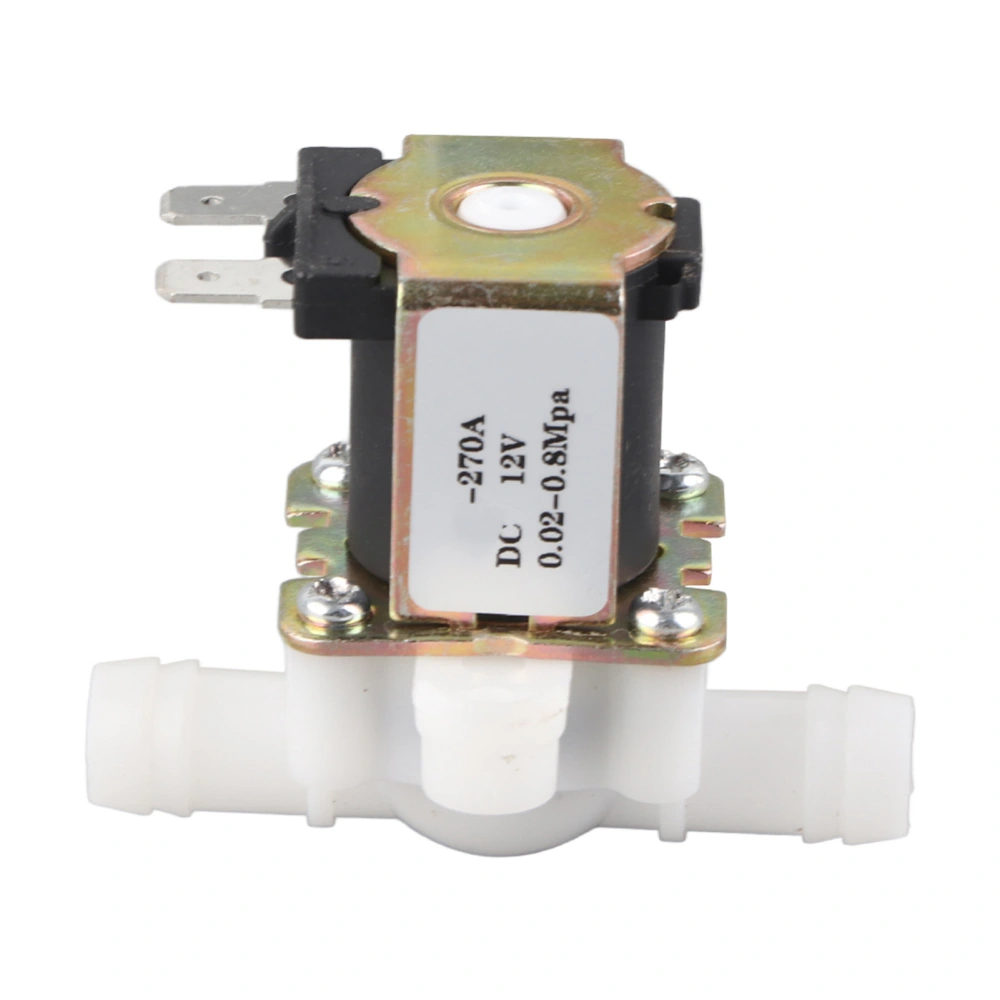 DC12V OD12mm Plastic Electromagnetic Valve Normally Closed Water Inlet Flow Switch