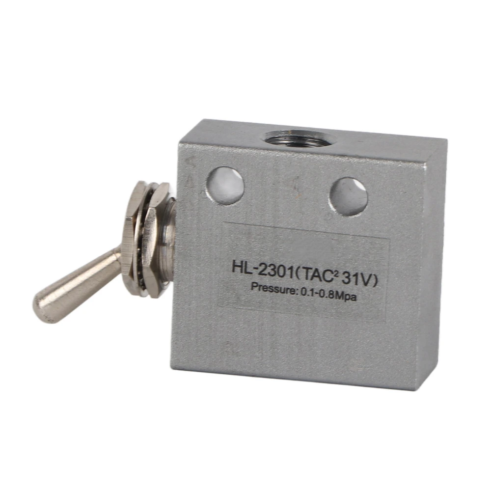 HL2301 3 Position 2 Port Toggle Switch Pneumatic Mechanical Valve