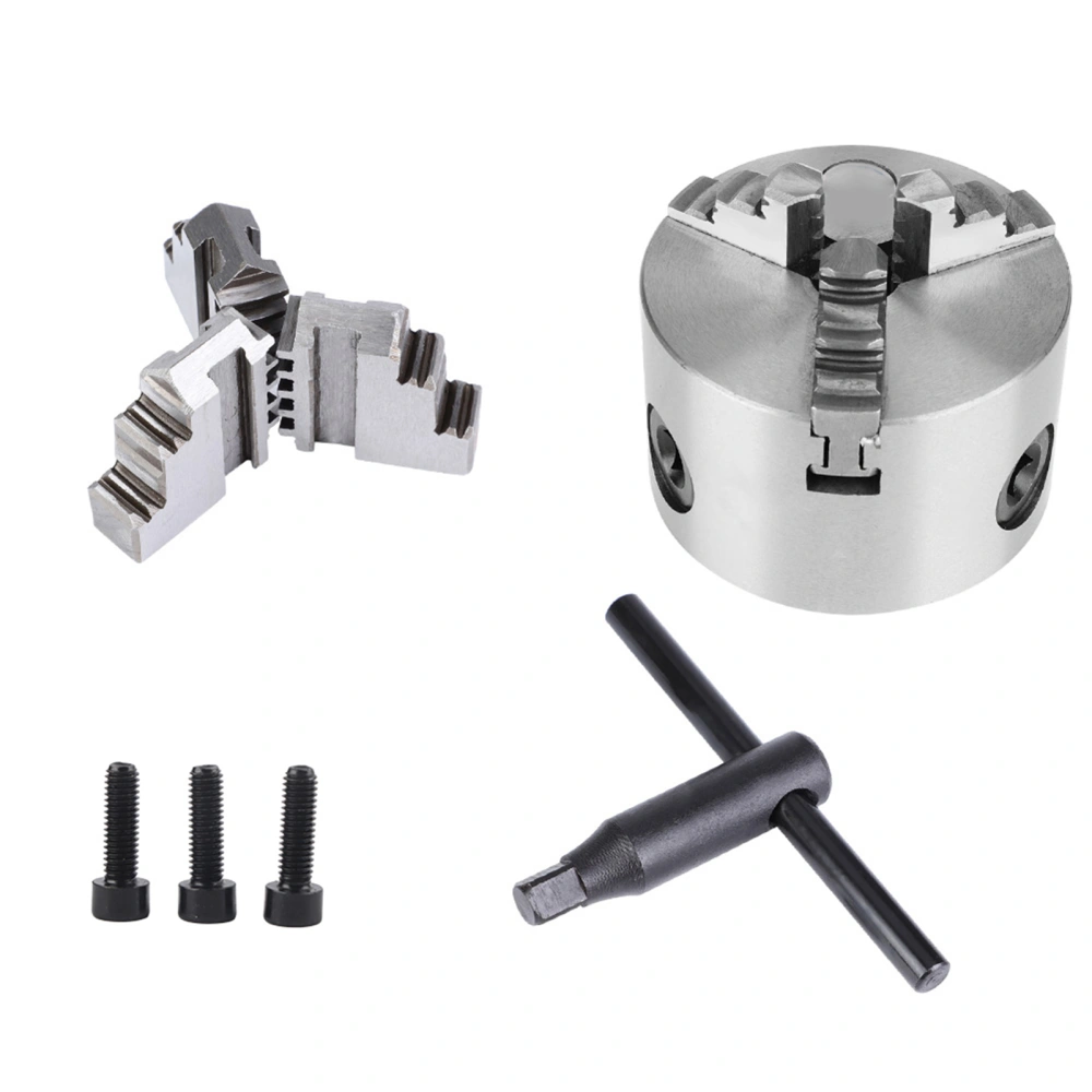 3inch K11-80 3-Jaw Self Centering Metal Lathe Chuck With Extra Jaws Turning Machine Accessory