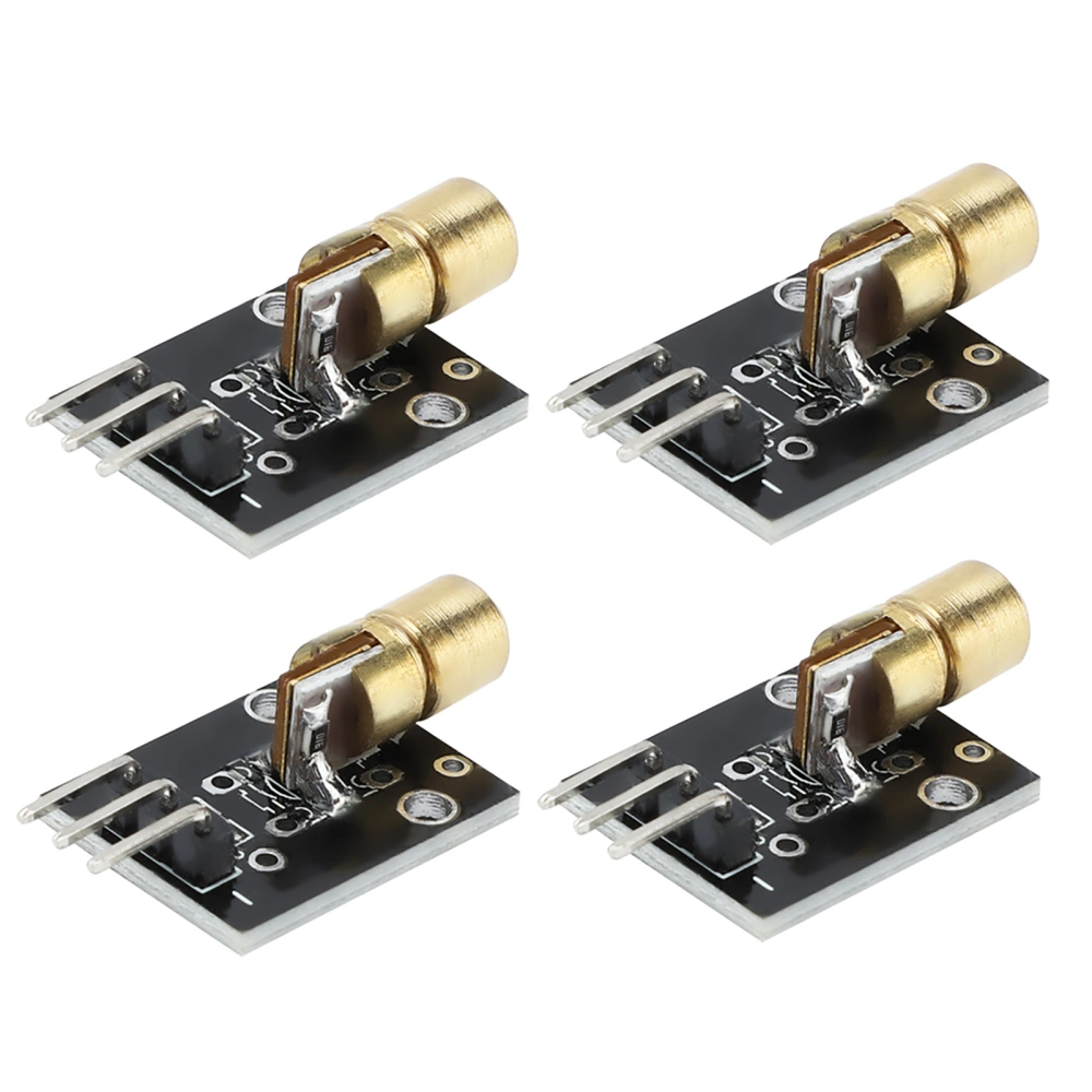 4pcs 5mW 650nm Laser Transmitter Module Red Dot Laser Diode Module for Laser Sensor Projects