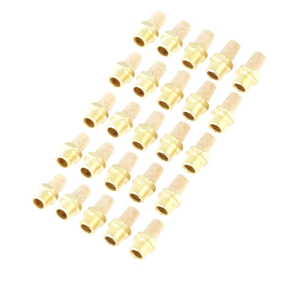 25Pcs/set G1/8 External Thread Pneumatic Air Exhaust Noise Filter Silencer Muffler