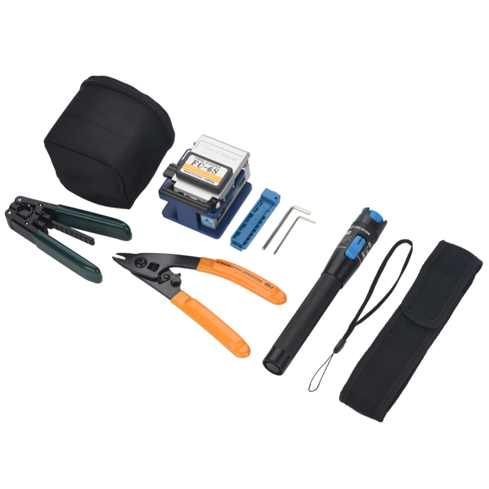 FTTH Splicing Splice Fiber Optic Stripping Tool Kit Set With Fiber Cleaver FC-6S