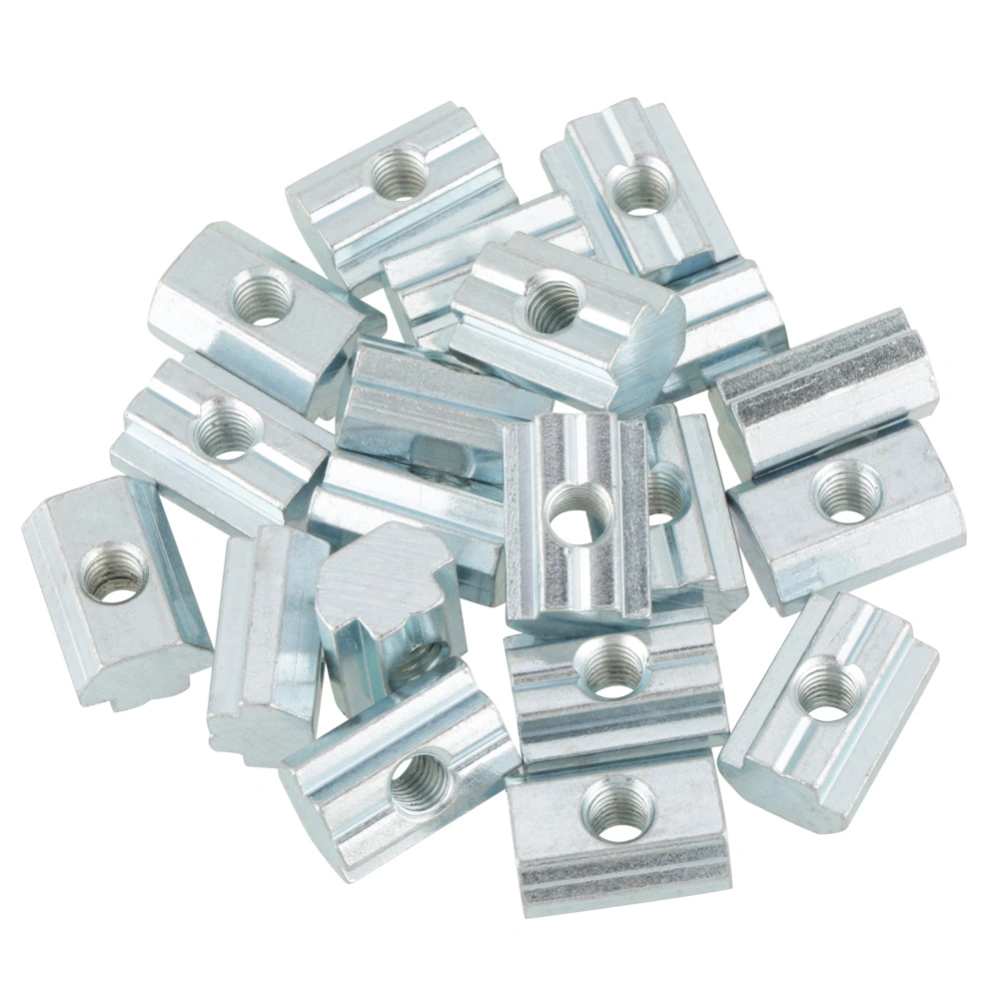 Zinc Plated Carbon Steel Sliding T slot Nut for Aluminum Profile Accessories (M6)