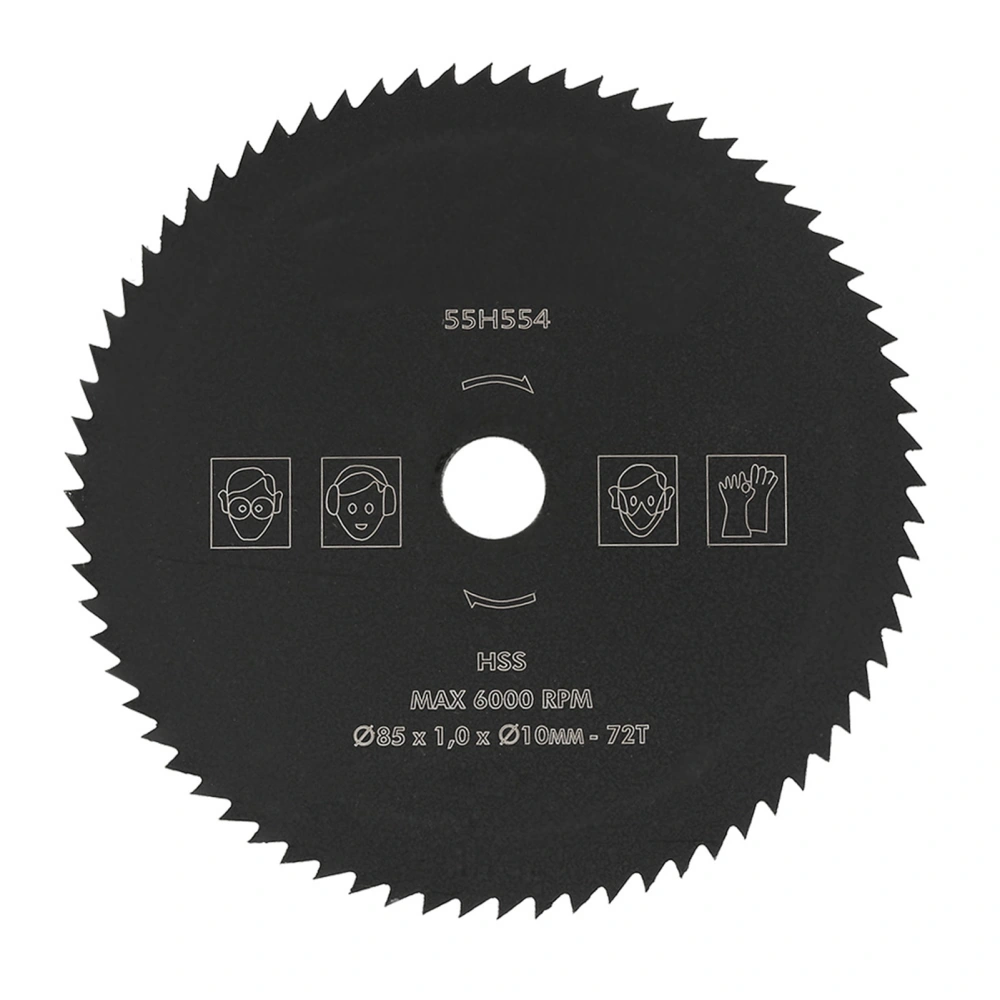 85mm*10mm 72T HSS Circular Saw Blade Cutting Disc Wheel For Wood Metal