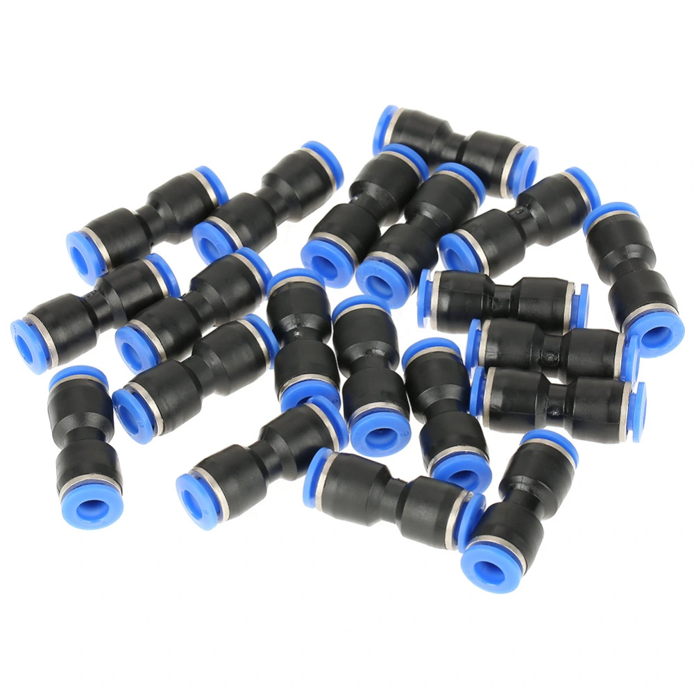 20pcs 6mm Tube OD 1/4' Pneumatic Straight Push Connectors Air Line Fittings