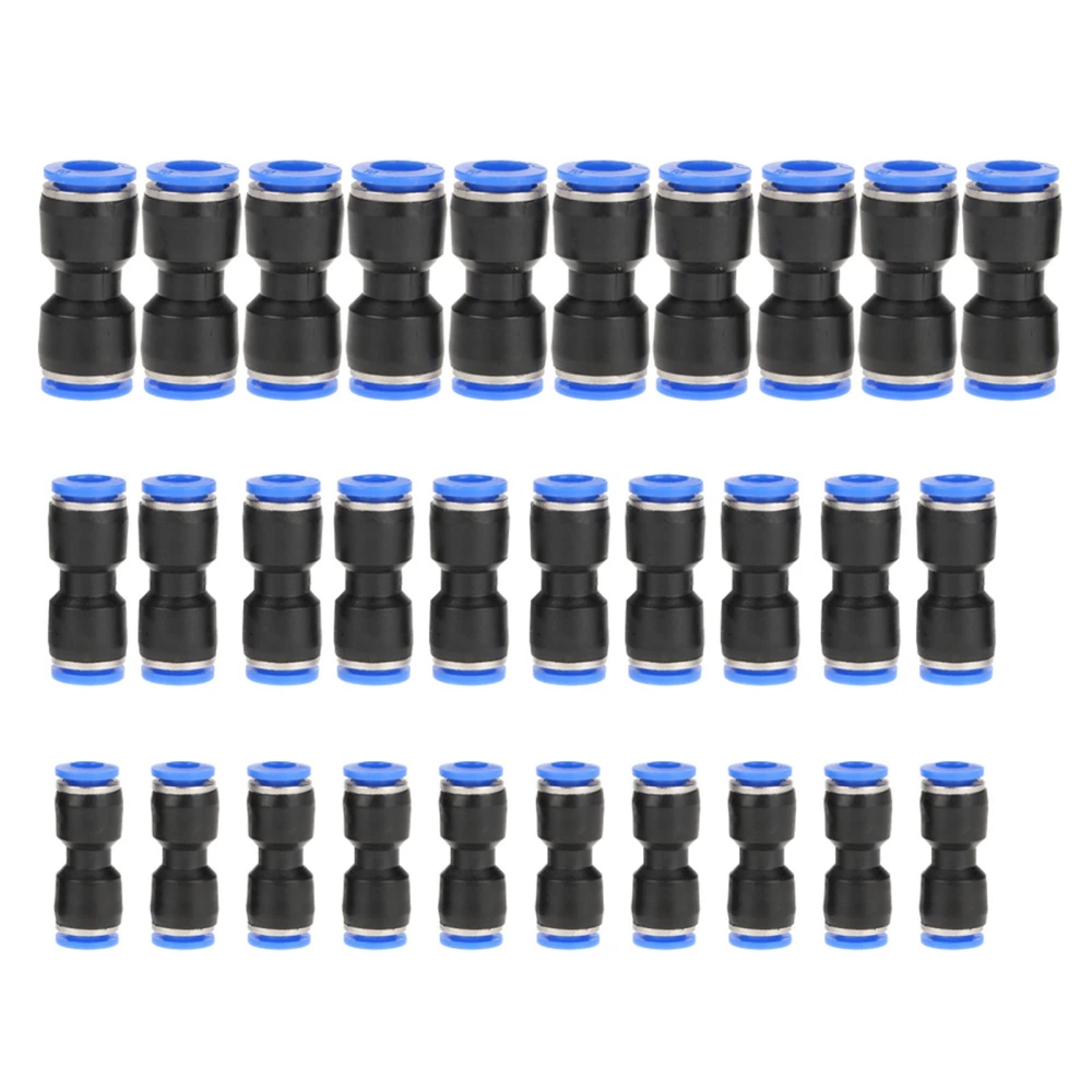 30 pcs Quick Release Straight Push Connectors Air Line Fittings for 1/4 5/16 3/8 Tube