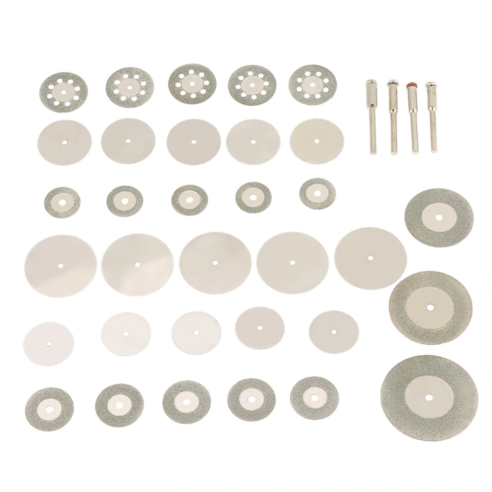 37pcs Diamond Stainless Steel Cutting Disc Saw Blades and Mandrels Set Fit Rotary Tools