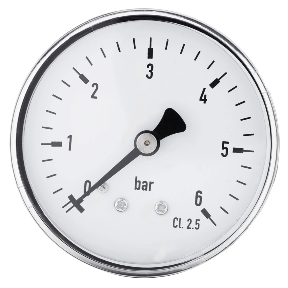 1pc Mini High Precision Pressure Gauge For Fuel Air Oil Liquid Water 0-6 bar 1/4" NPT Thread