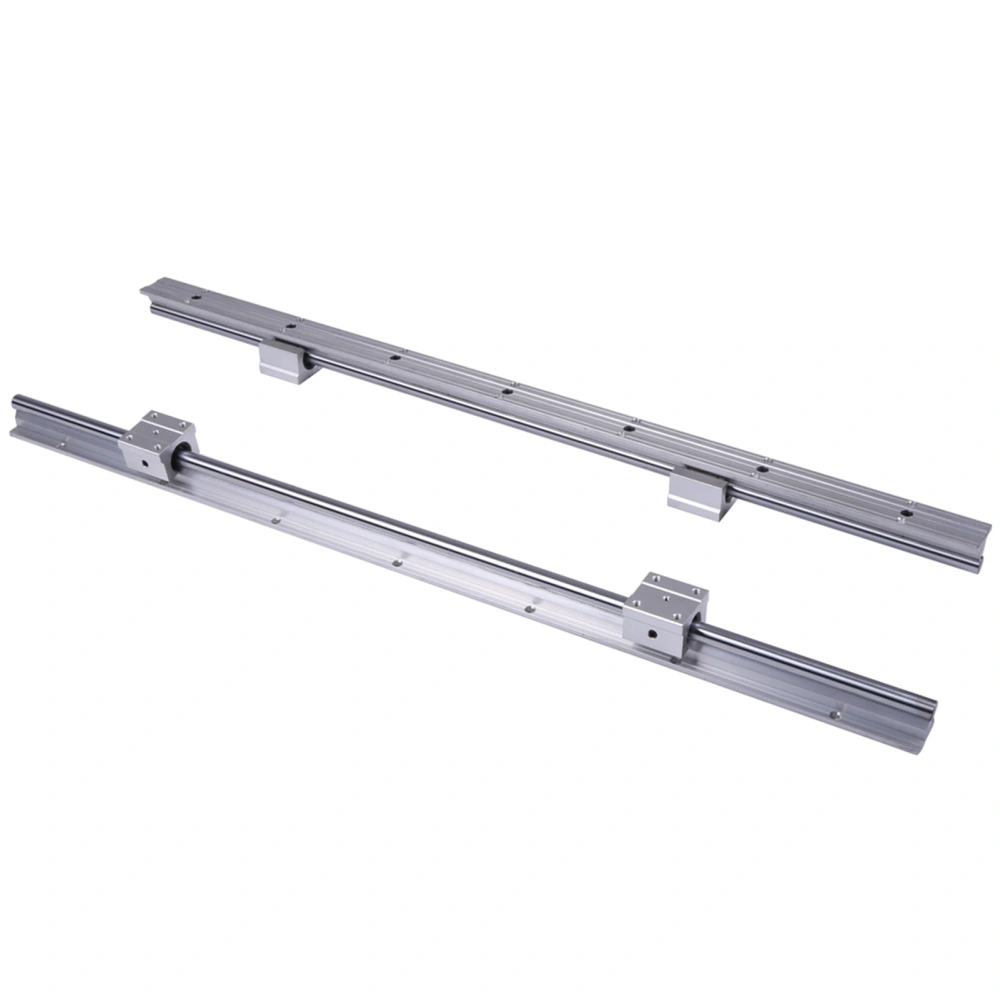 2pcs SBR12-700mm 12MM Linear Bearing Rail Slide Guide Shaft 4Pcs SBR12UU Blocks