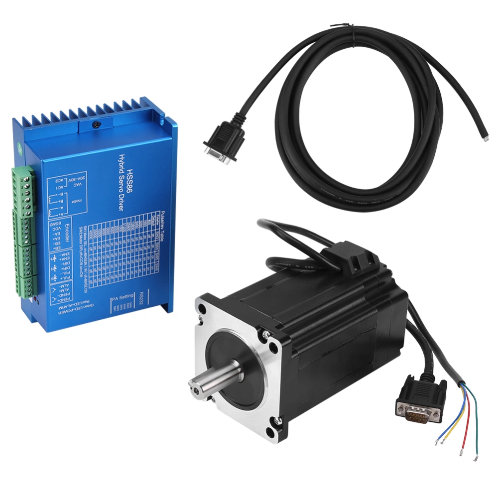 HSS86 Hybrid Servo Driver NEMA34 ClosedLoop High Speed Stepper Servo Motor 8N.m 0~1000RPM