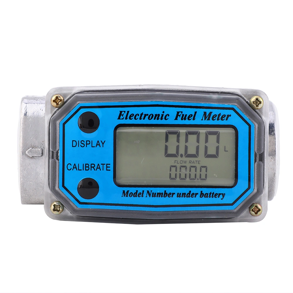 Mini Digital Turbine Flowmeter Diesel Fuel Flow Meter 10‑200L 1" NPT