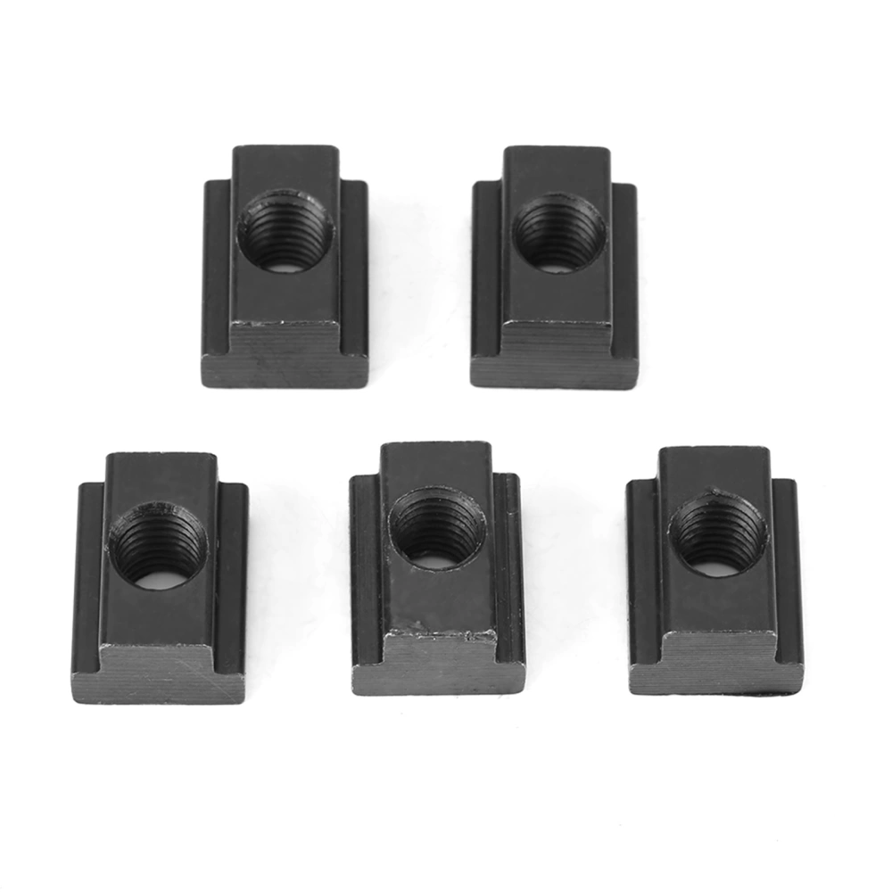 5 pcs Black Oxide Finish T Slot Nuts M8/10 Threads Fit Into T slots In Machine Tool Tables(M10)