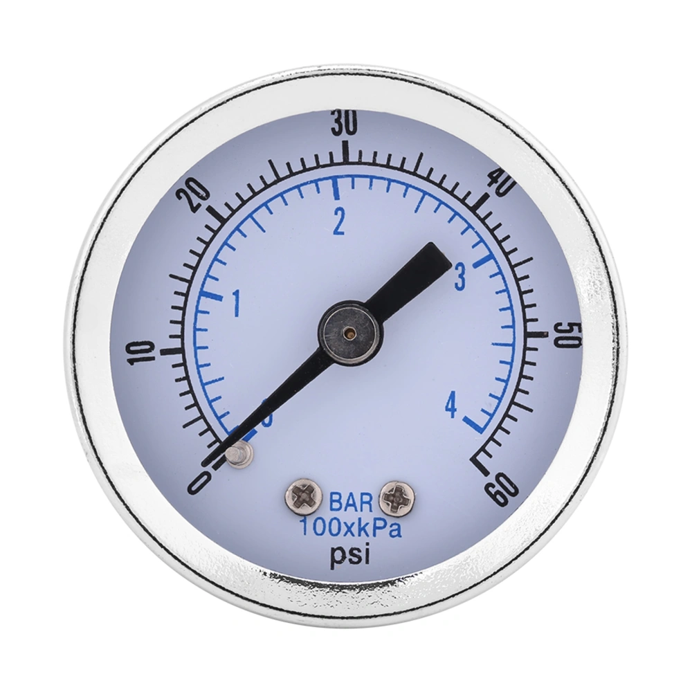 0‑60psi 0‑4bar 1/8NPT Pressure Gauge Manometer for Water Air Oil Dial Instrument