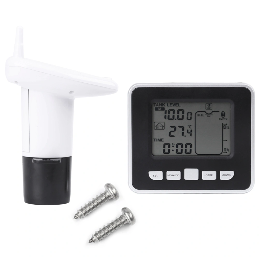 Ultrasonic Water Tank Liquid Depth Level Meter Sensor with Temperature Display