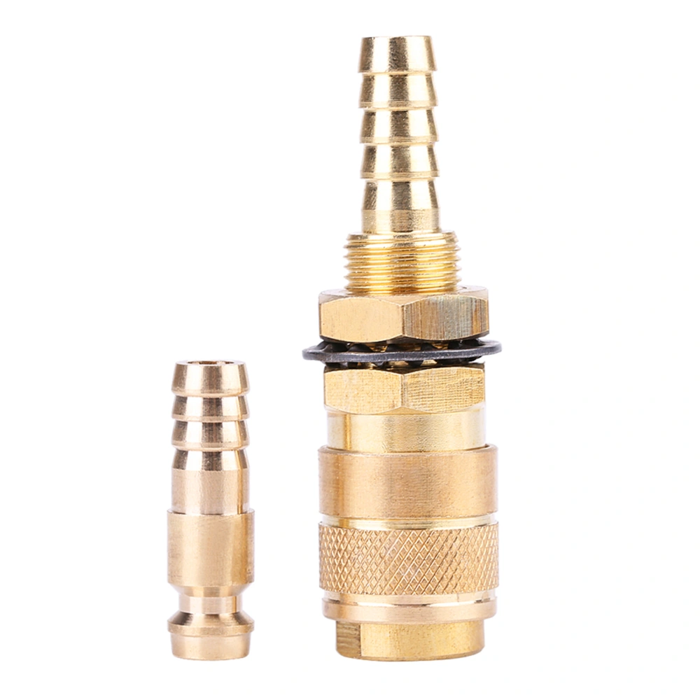 Water Cooled & Gas Adapter Quick Hose Connector Fitting For MIG TIG Welder Torch(Brass)