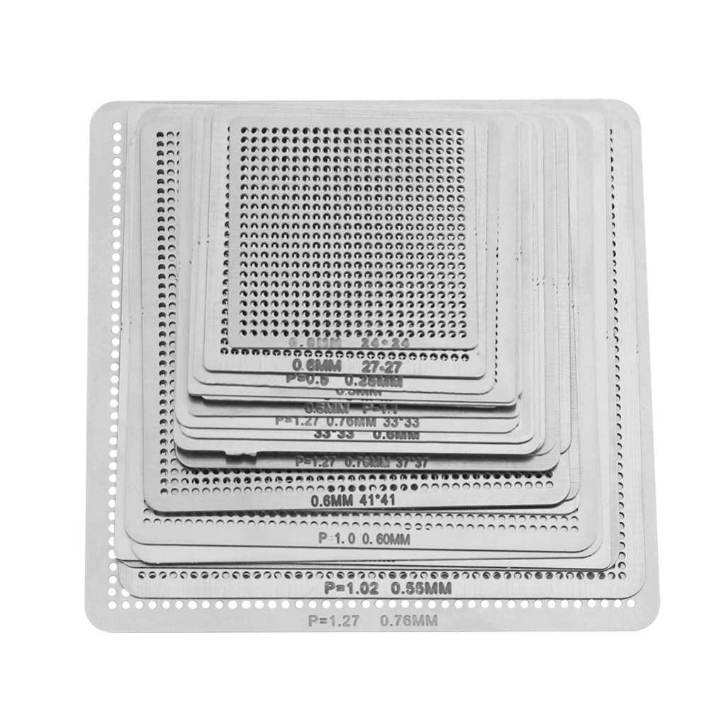 27Pcs Universal Directly Heat BGA Reballing Net Stencils Templates For Soldering Accessories