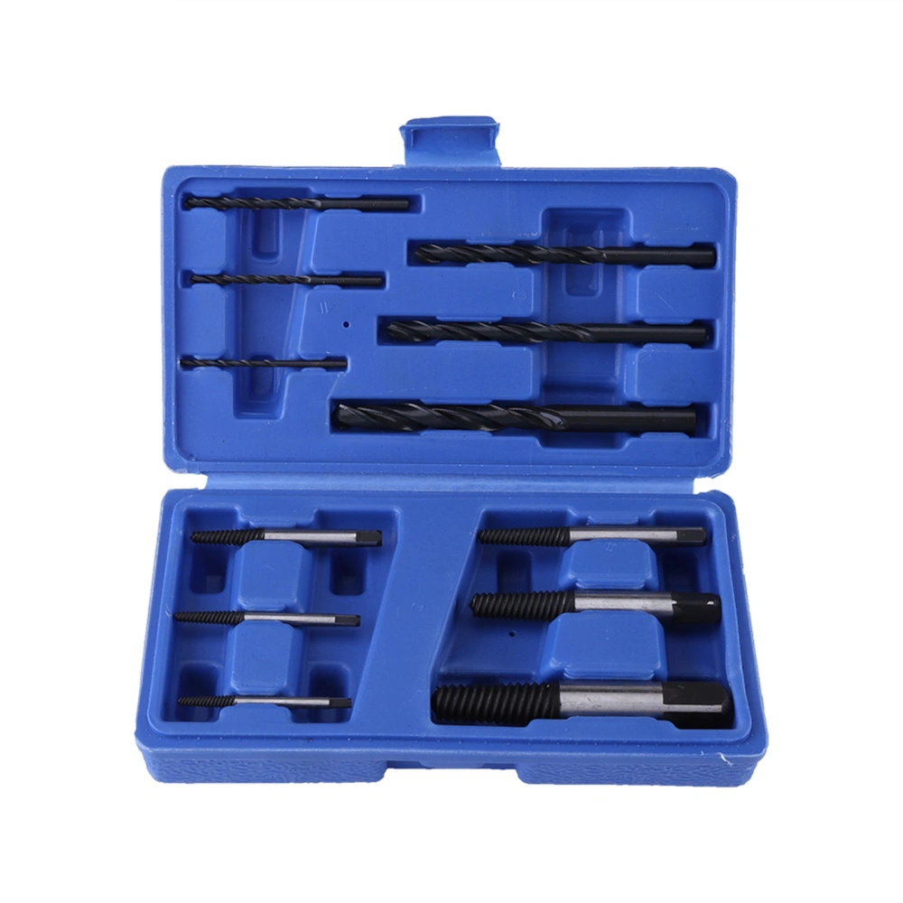 12 Pcs Practical Broken Nut Screw Extractor Bolts Studs Remover Tools Set with Drills