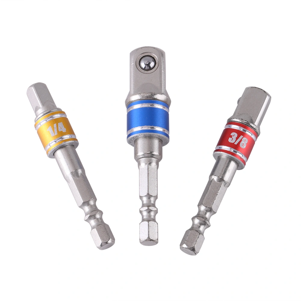 3Pcs Power Screwdriver Extension Bar Adapter 1/4 Inch Hex Shank Screwdrivers Driver Socket