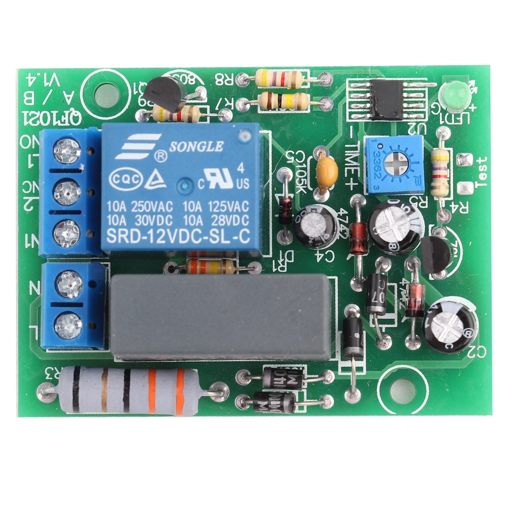 220VAC Timer Delay Switch Module Adjustable Timing Turn Off Board (0~10Min.)