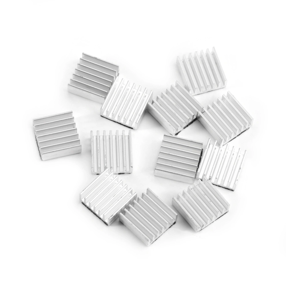 12pcs Small Aluminum Heatsink Cooling Kit with Adhesive Glue on Back 14x14x6mm