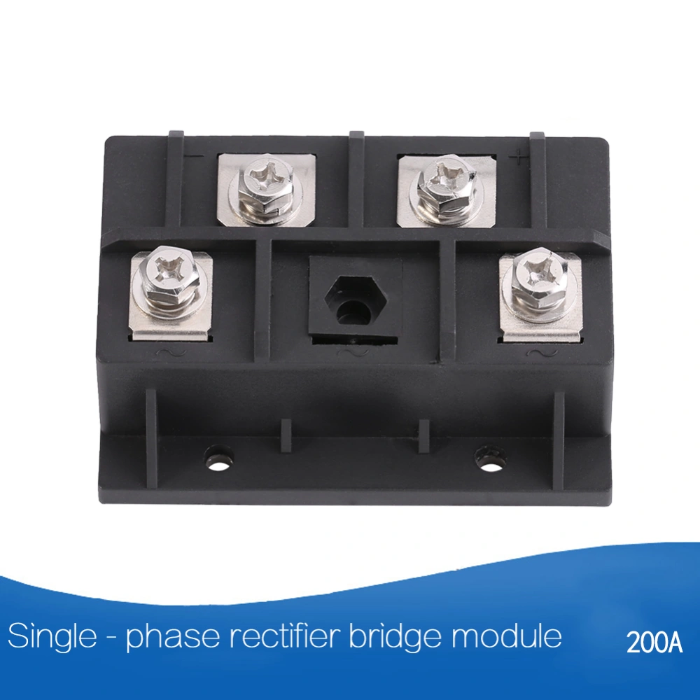 1pc 200A 1600V High Power Single Phase Diode Rectifier Bridge Module 4 Terminals