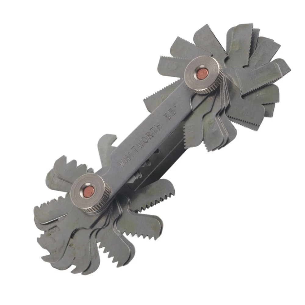 52Pcs Stainless Thread Plug Gage 60 and 55 Degree Screw Pitch Measuring Tool (Metric&Imper)