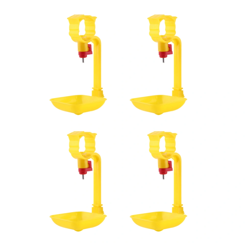 4pcs Plastic Chicken Water Drinking Cups Hen Bird Automatic Drinker Feeder Drink Tools