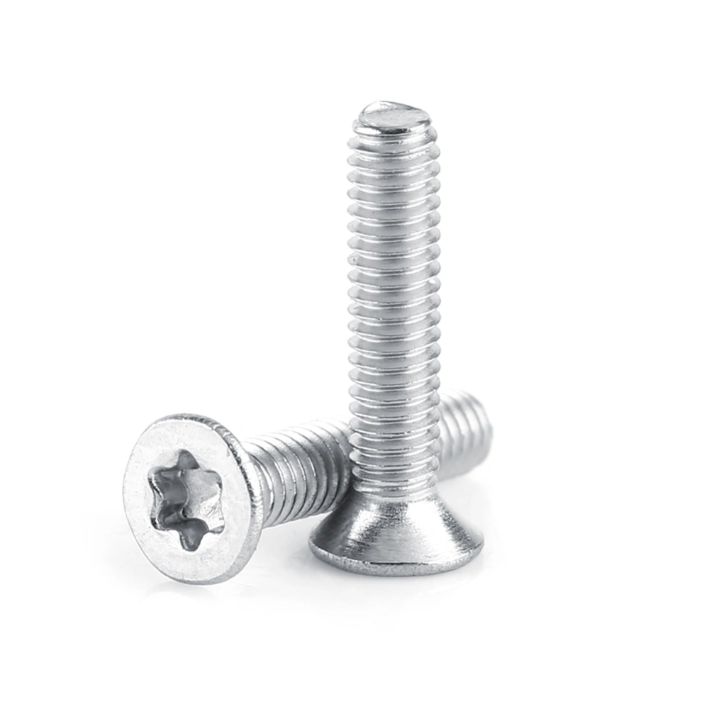 M2.5 Star Screw Flat Head Pan Head Machine Screw 304 Stainless Steel (M2.5×10)