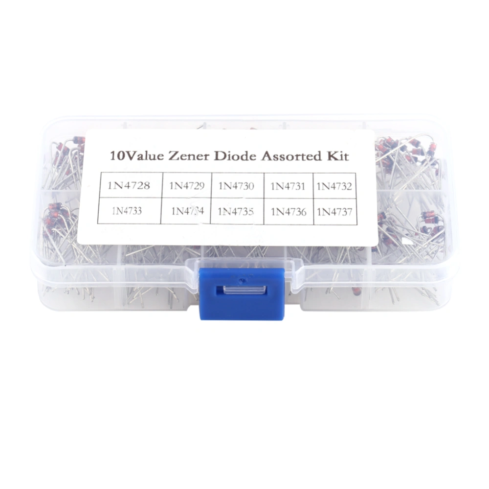 200pcs 10Values Zener Diode Assortment Electronic Kit 1N4728~1N4737 With Storage Box