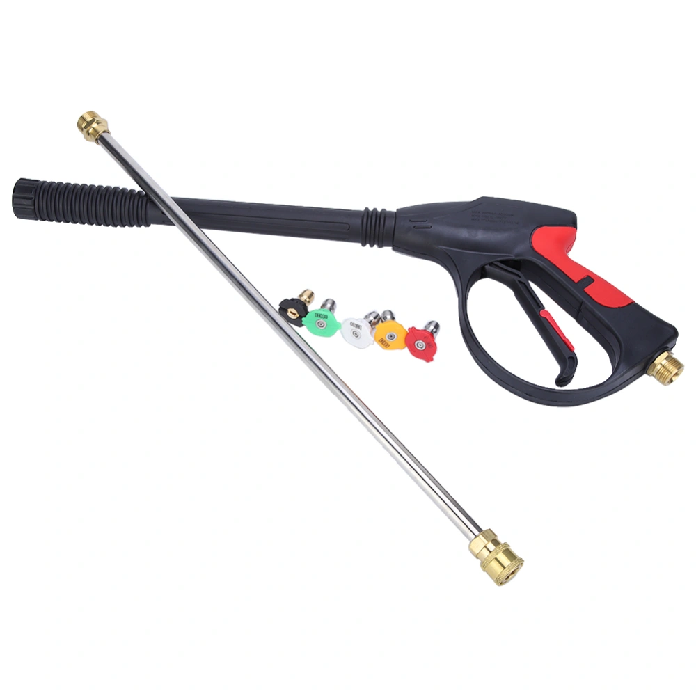 High Pressure Cleaner 1/2" BSP Washer Spray Gun Dust Wash Tool with 5 Nozzles Maximum 4000 PSI